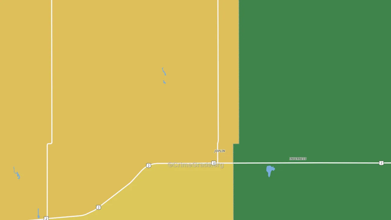 Joplin, MT Map of Vehicle Theft Rates