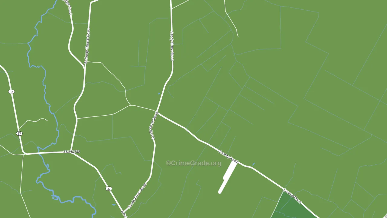 Joppa, NC Map of Vehicle Theft Rates