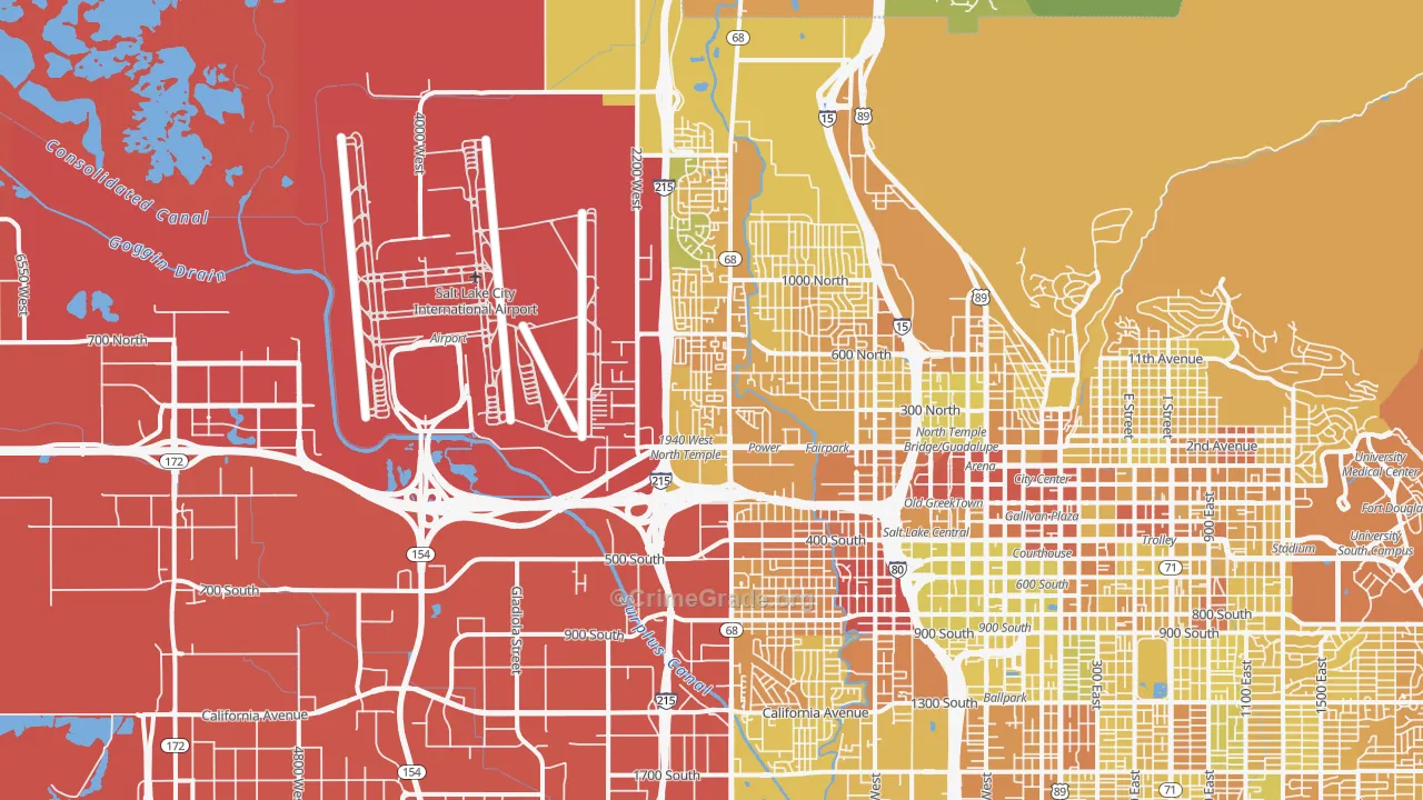 Jordan Meadows, Salt Lake City, UT Map of Vehicle Theft Rates