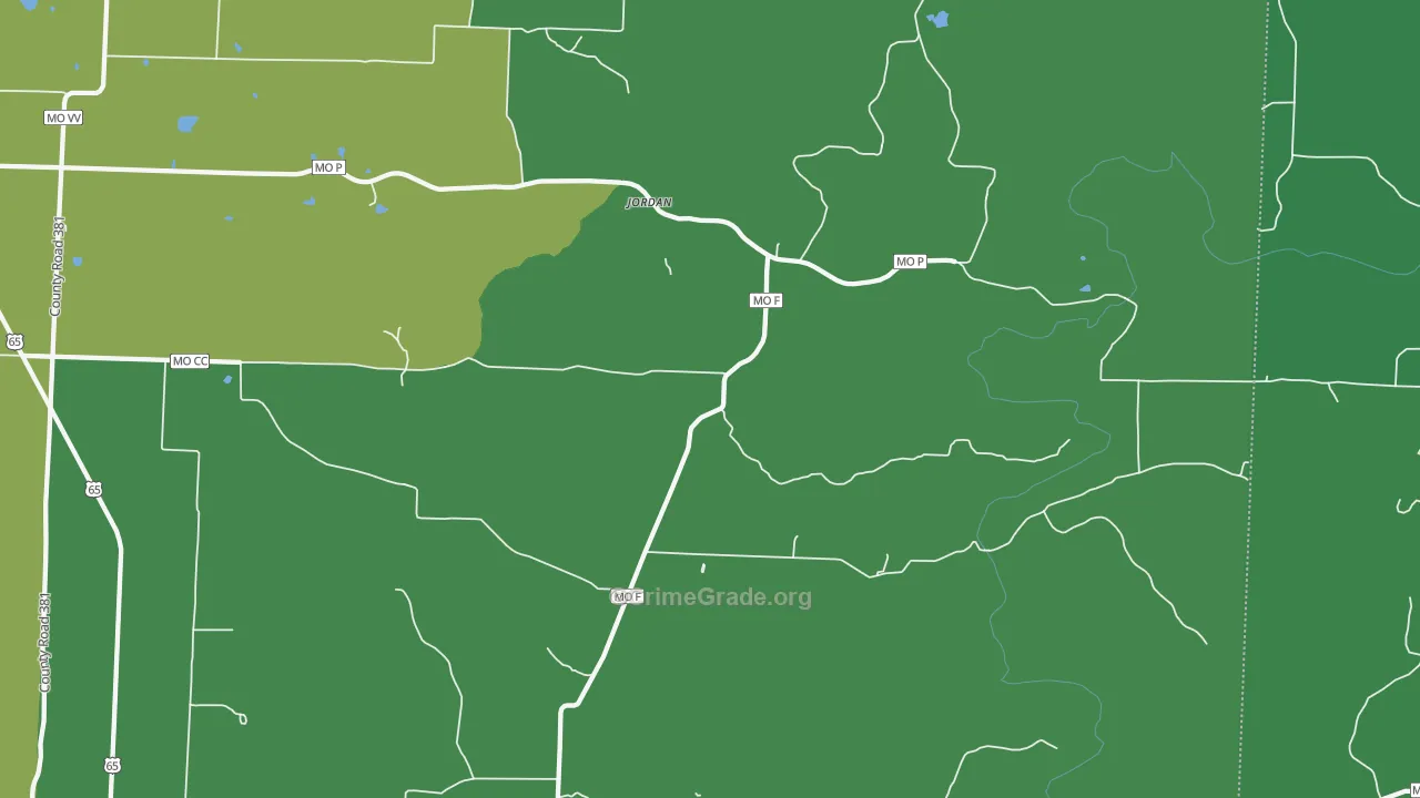 Jordan, MO Map of Vehicle Theft Rates