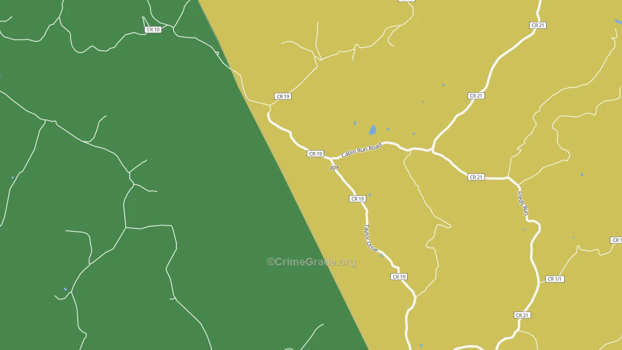 Joy, WV Map of Vehicle Theft Rates
