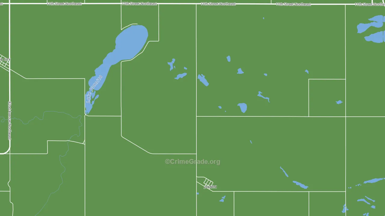 Juanita, ND Map of Vehicle Theft Rates