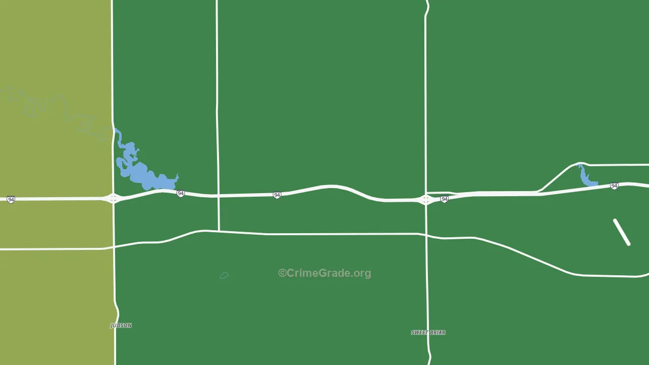 Judson, ND Map of Vehicle Theft Rates