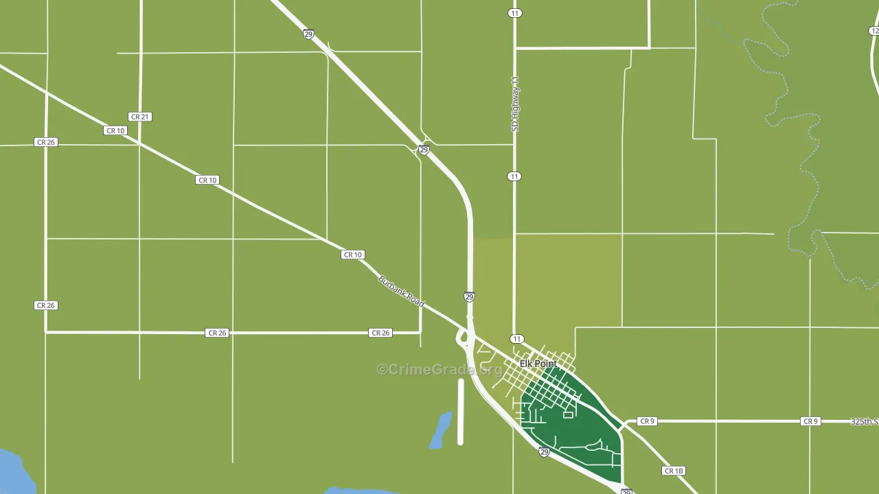 Junction City, SD Map of Vehicle Theft Rates