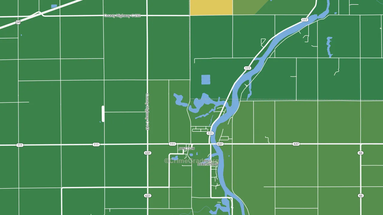 Junction, OH Map of Vehicle Theft Rates