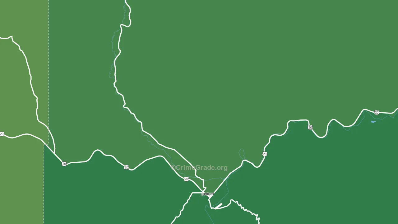 Juntura, OR Map of Vehicle Theft Rates