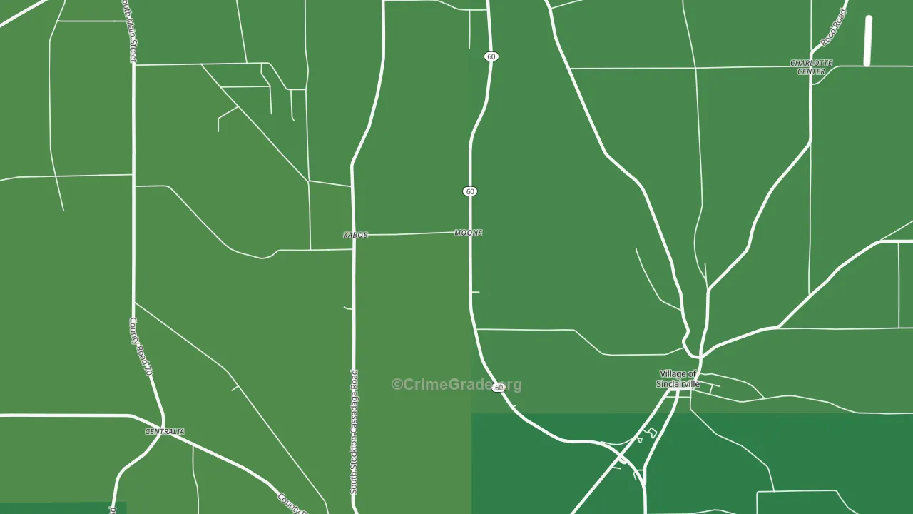 Kabob, NY Map of Vehicle Theft Rates