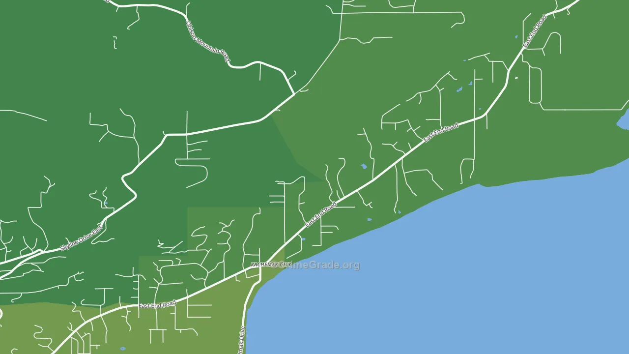 Kachemak, AK Map of Vehicle Theft Rates