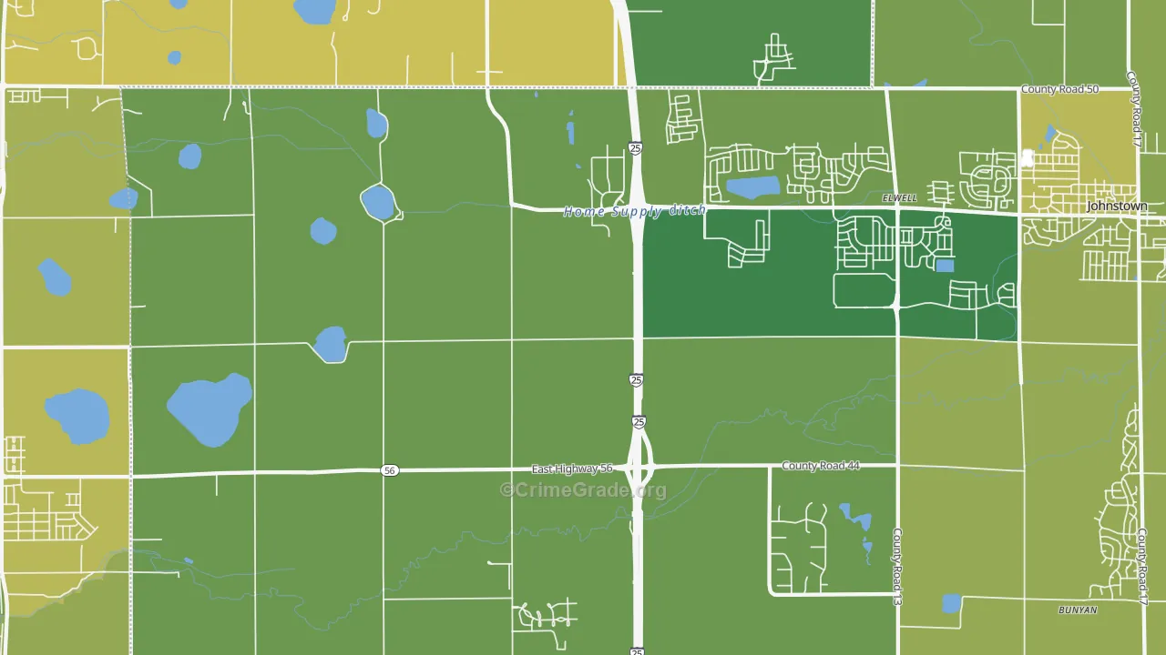 Kahler, CO Map of Vehicle Theft Rates