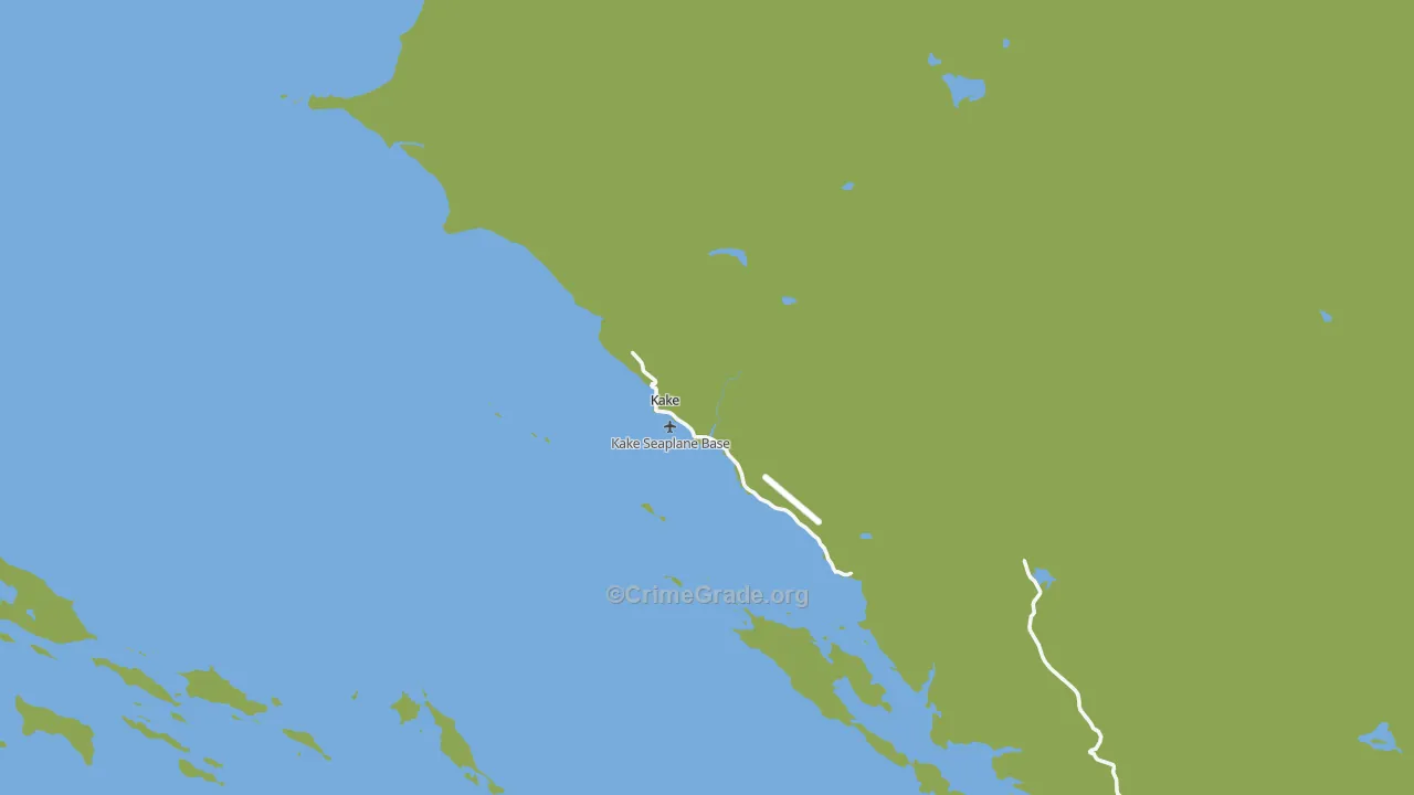 Kake, AK Map of Vehicle Theft Rates