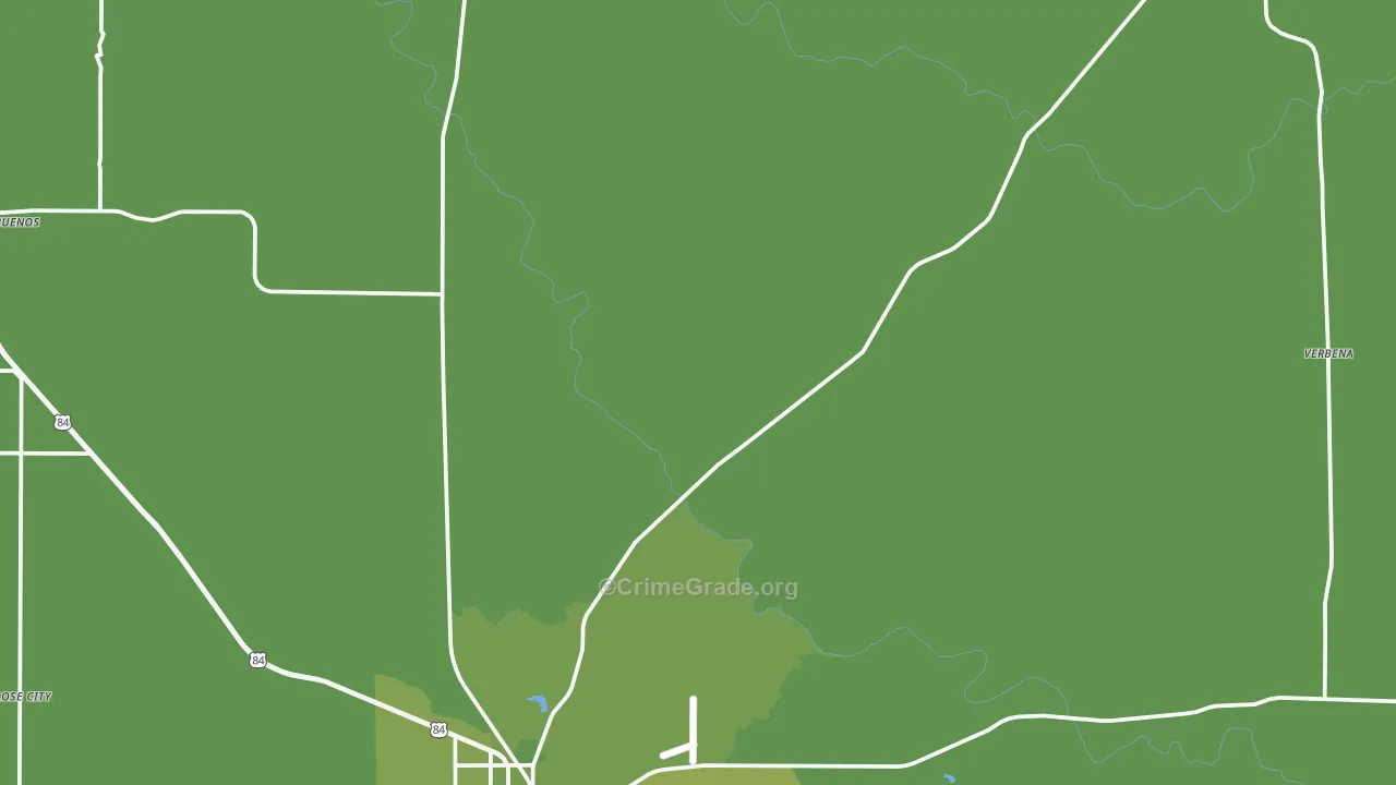 Kalgary, TX Map of Vehicle Theft Rates