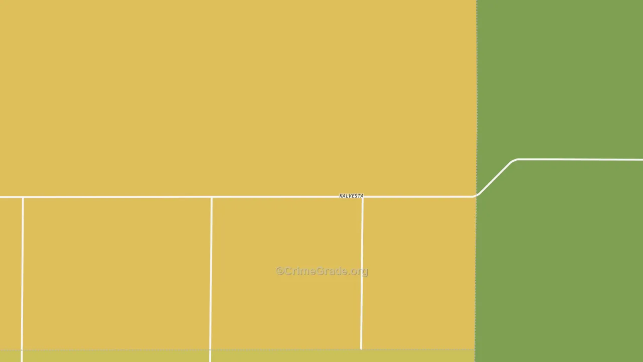 Kalvesta, KS Map of Vehicle Theft Rates