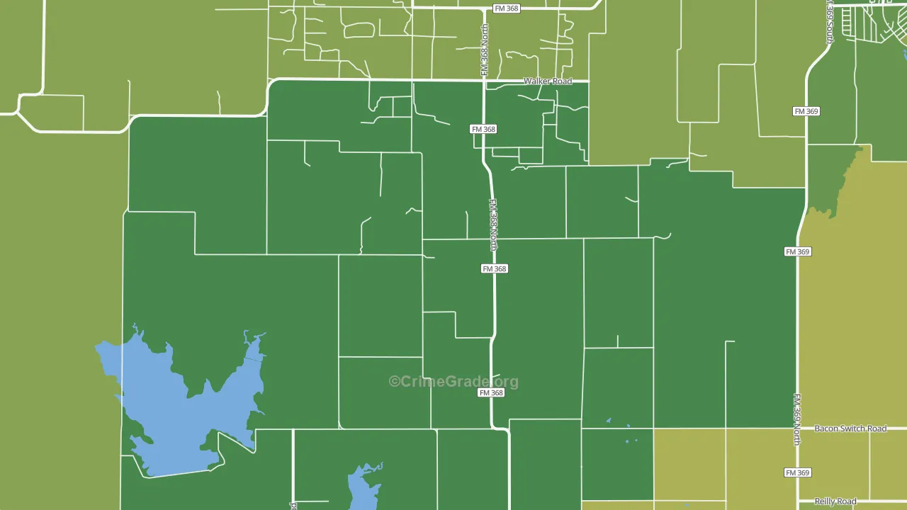 Kamay, TX Map of Vehicle Theft Rates