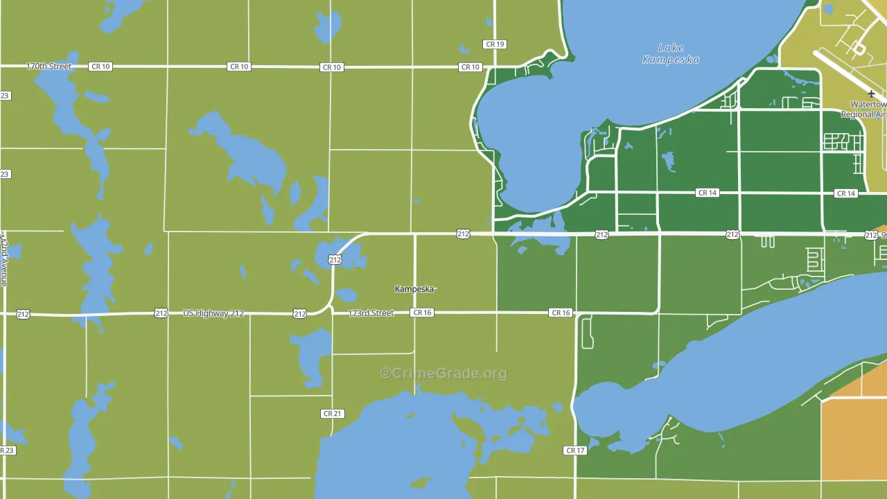 Kampeska, SD Map of Vehicle Theft Rates