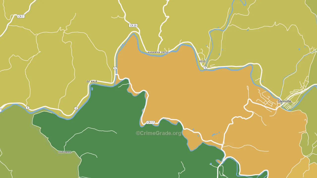 Kanawha Drive, WV Map of Vehicle Theft Rates