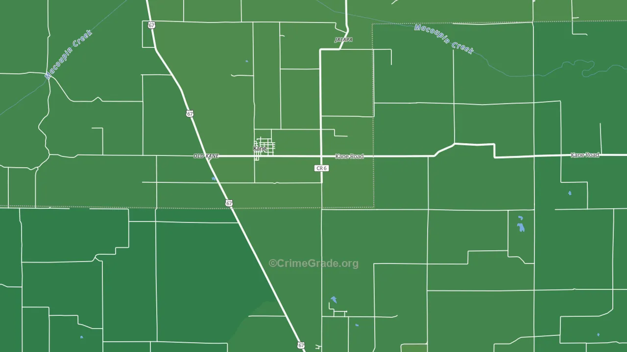 Kane, IL Map of Vehicle Theft Rates