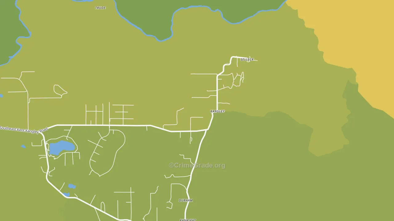 Kangley, WA Map of Vehicle Theft Rates