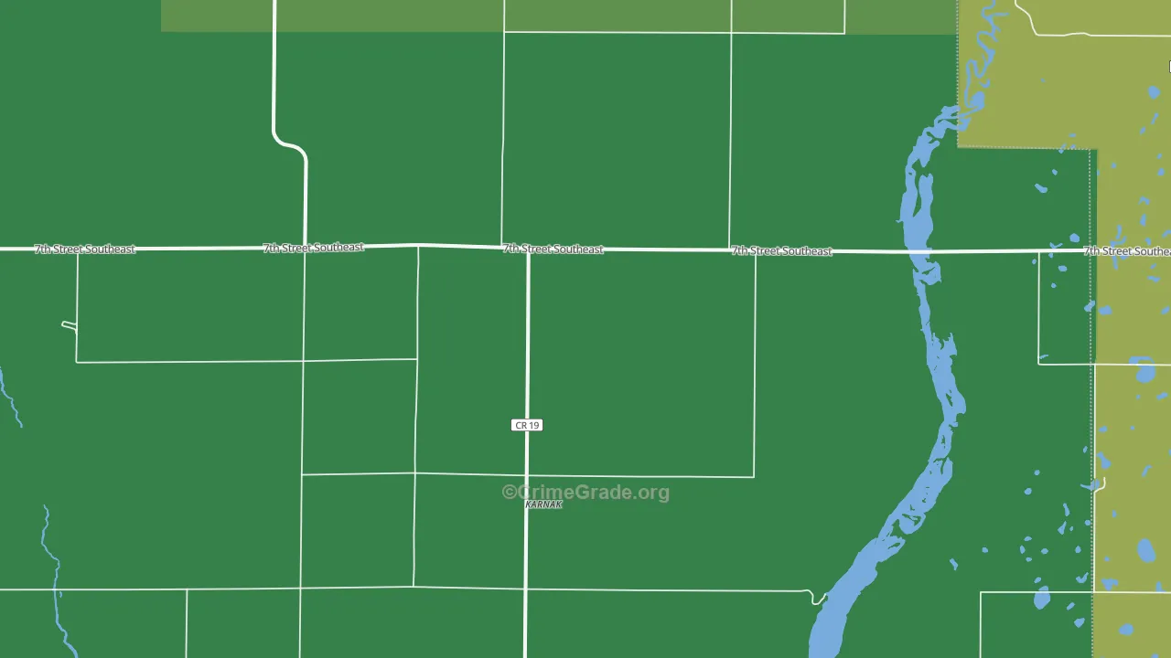 Karnak, ND Map of Vehicle Theft Rates