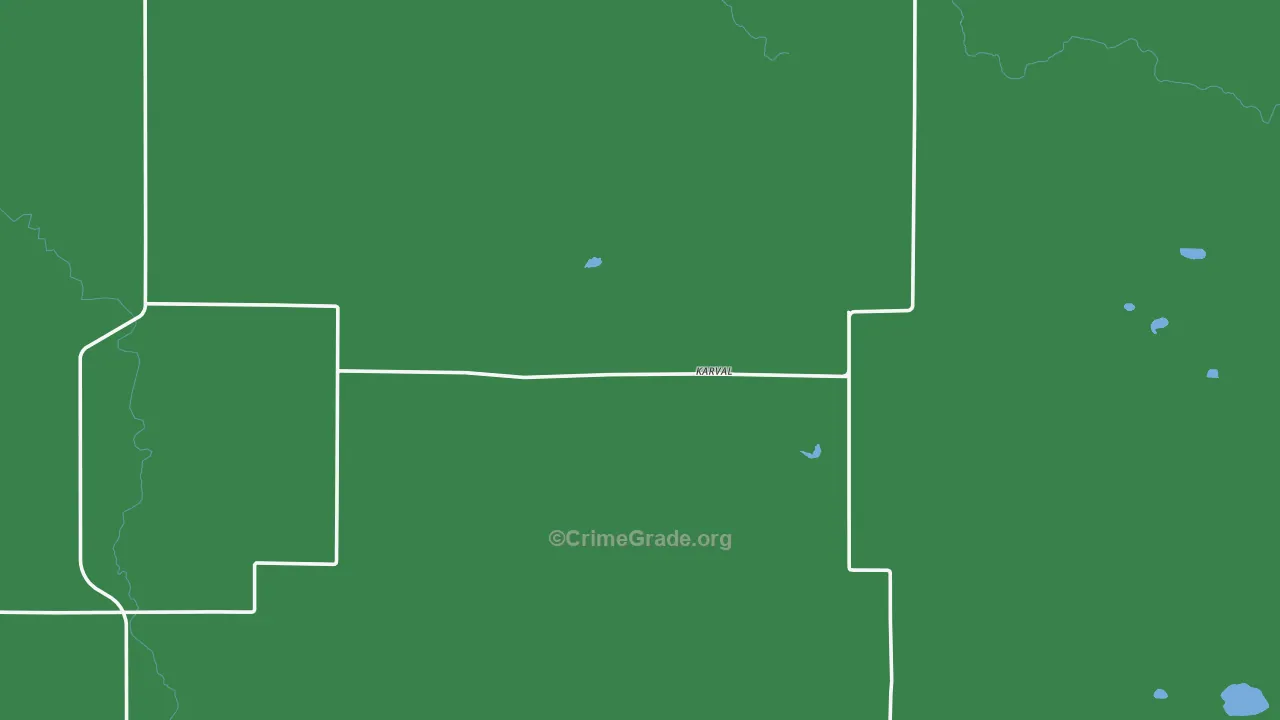 Karval, CO Map of Vehicle Theft Rates