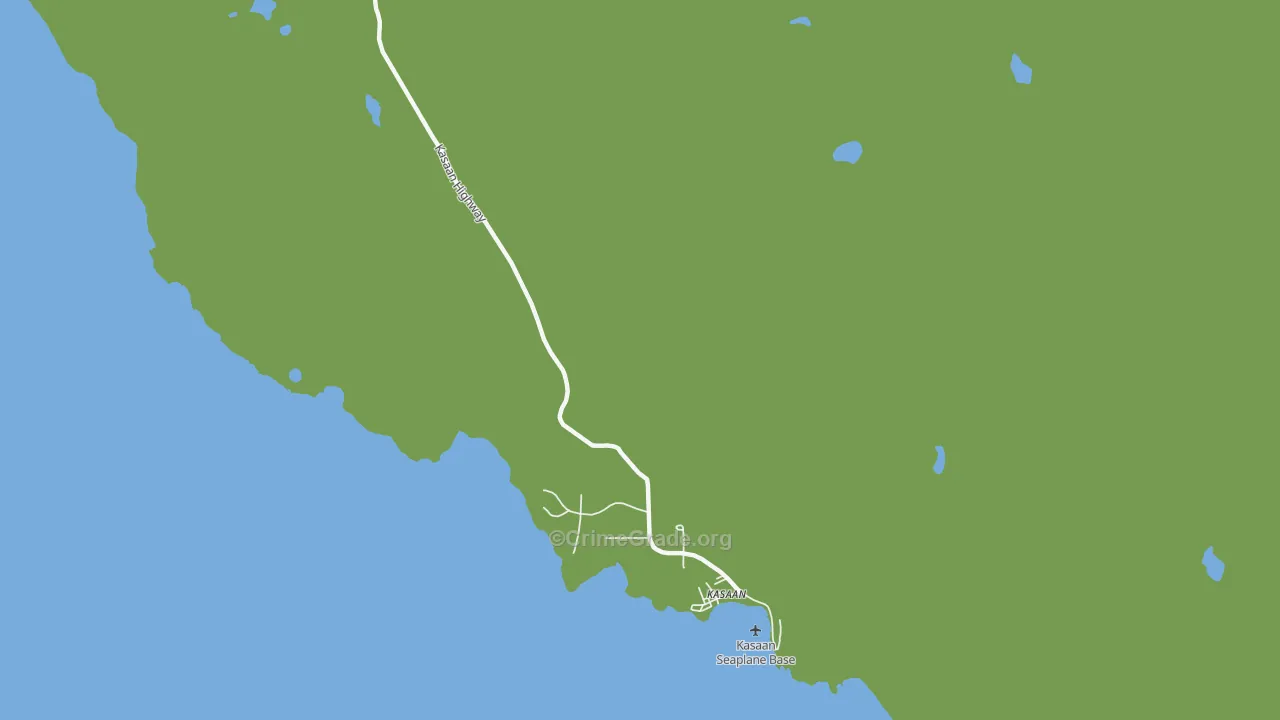 Kasaan, AK Map of Vehicle Theft Rates