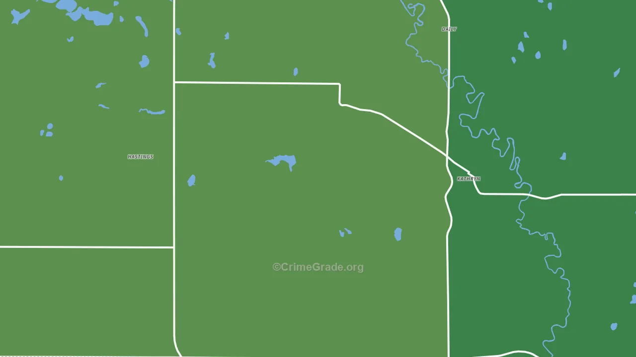 Kathryn, ND Map of Vehicle Theft Rates