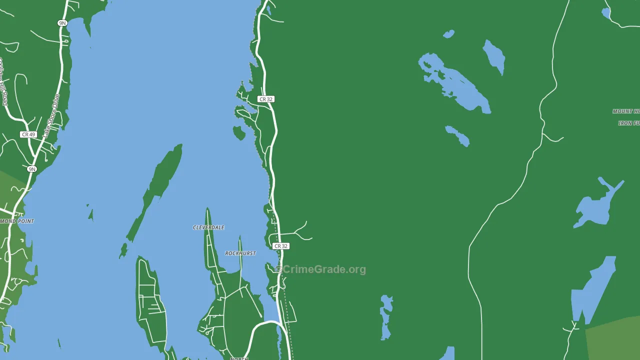 Kattskill Bay, NY Map of Vehicle Theft Rates
