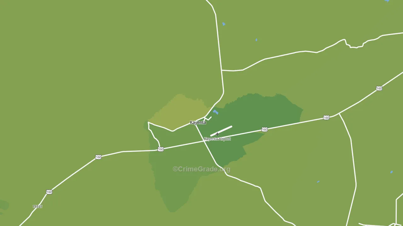 Kayenta, AZ Map of Vehicle Theft Rates