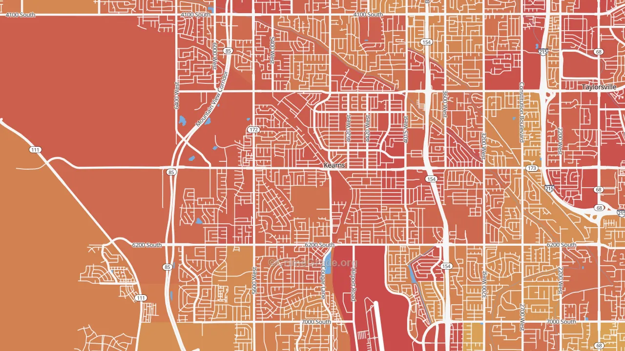 Kearns, UT Map of Vehicle Theft Rates