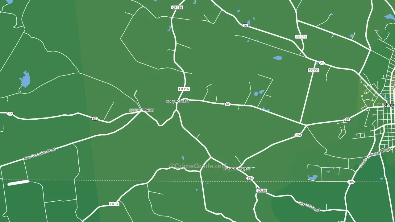 Kecks Center, NY Map of Vehicle Theft Rates