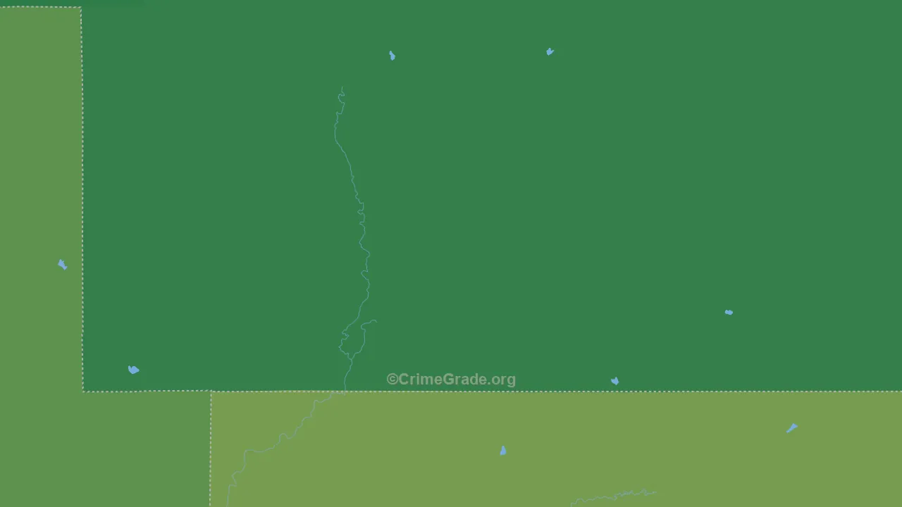 Keene, KS Map of Vehicle Theft Rates