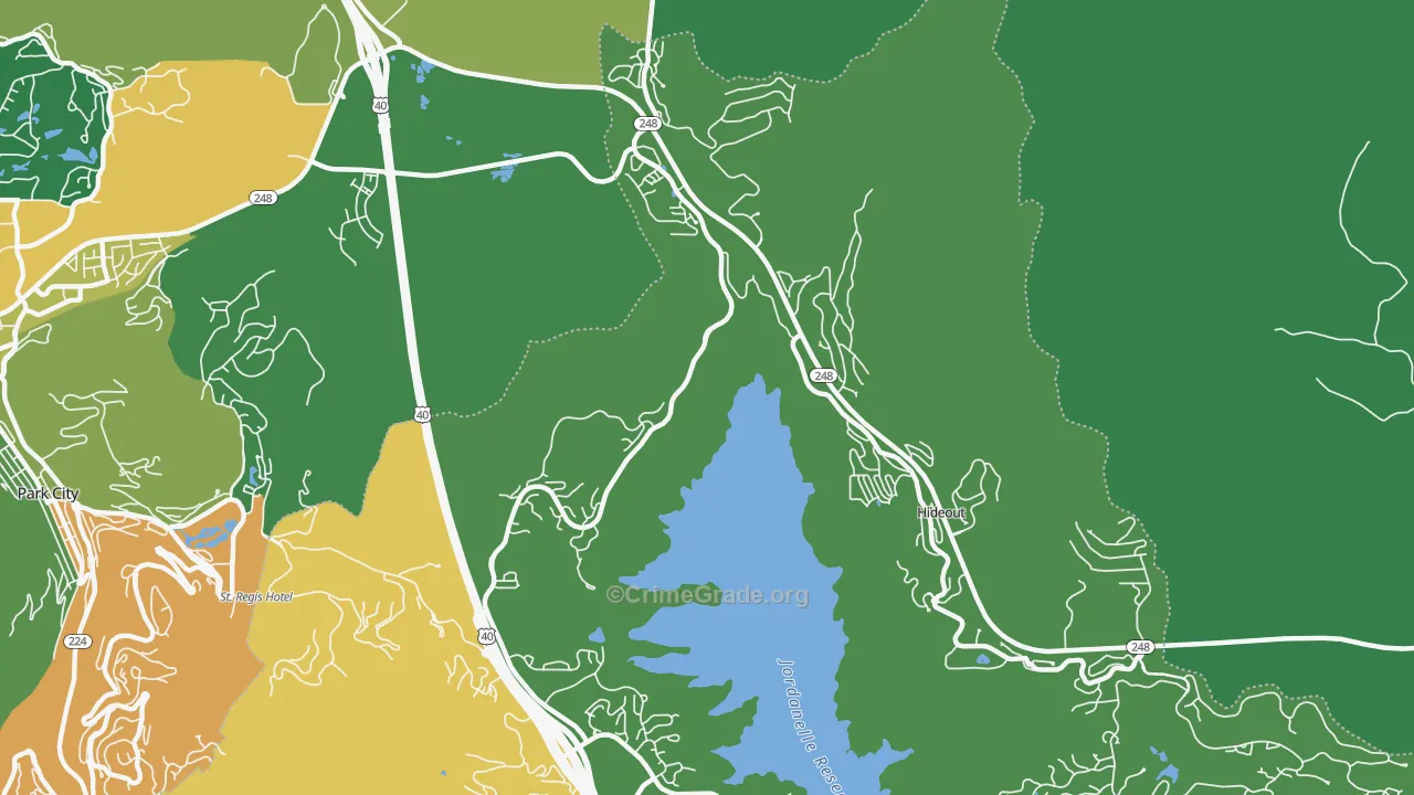 Keetley, UT Map of Vehicle Theft Rates