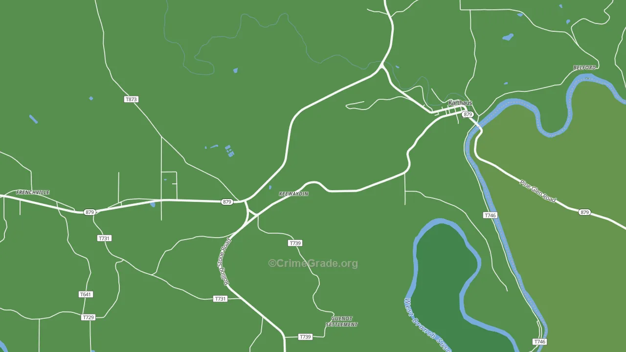 Keewaydin, PA Map of Vehicle Theft Rates