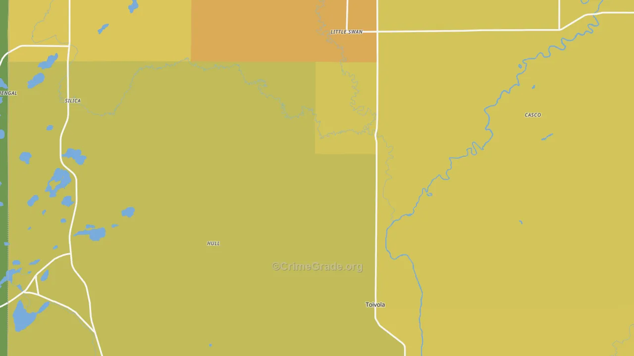 Kelsey, MN Map of Vehicle Theft Rates