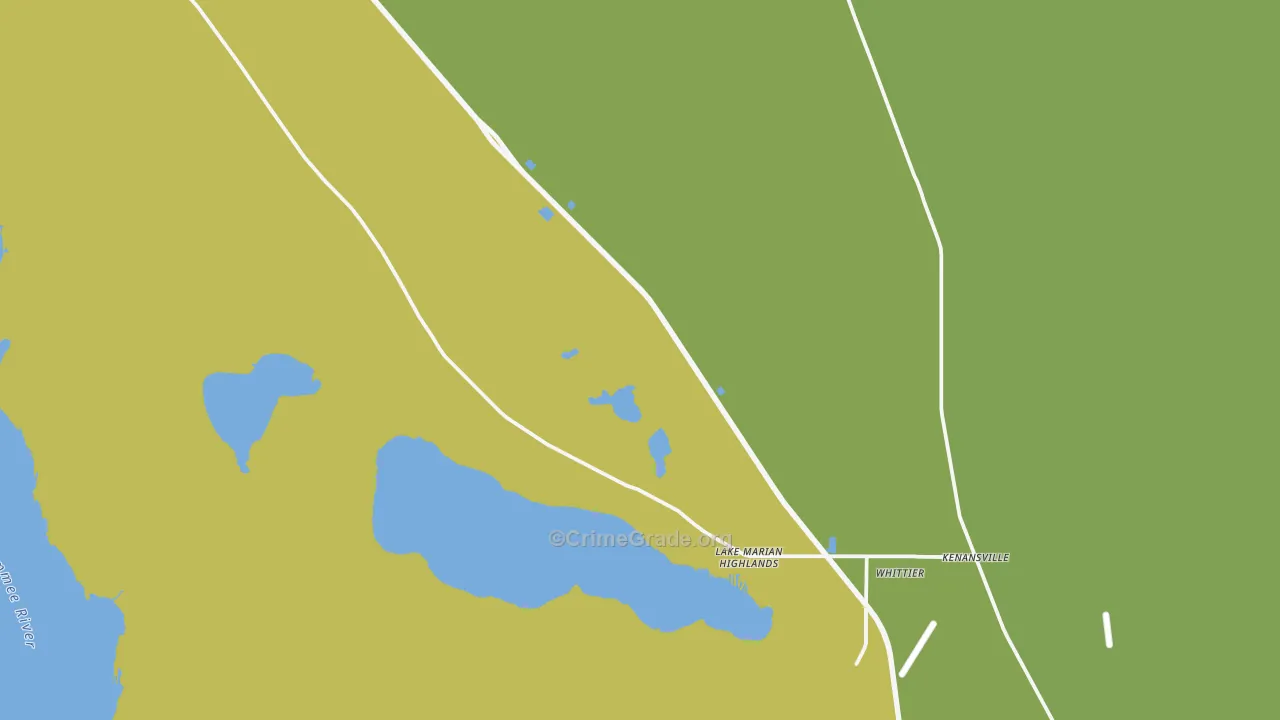 Kenansville, FL Map of Vehicle Theft Rates