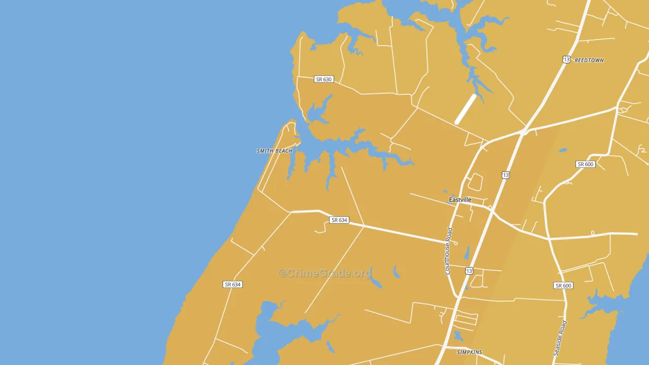 Kendall Grove, VA Map of Vehicle Theft Rates