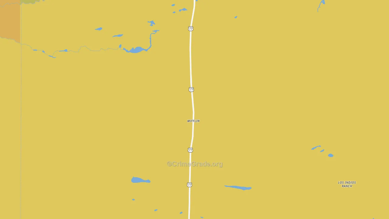 Kenedy County, TX Map of Vehicle Theft Rates