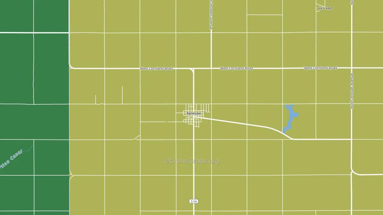 Kenesaw, NE Map of Vehicle Theft Rates