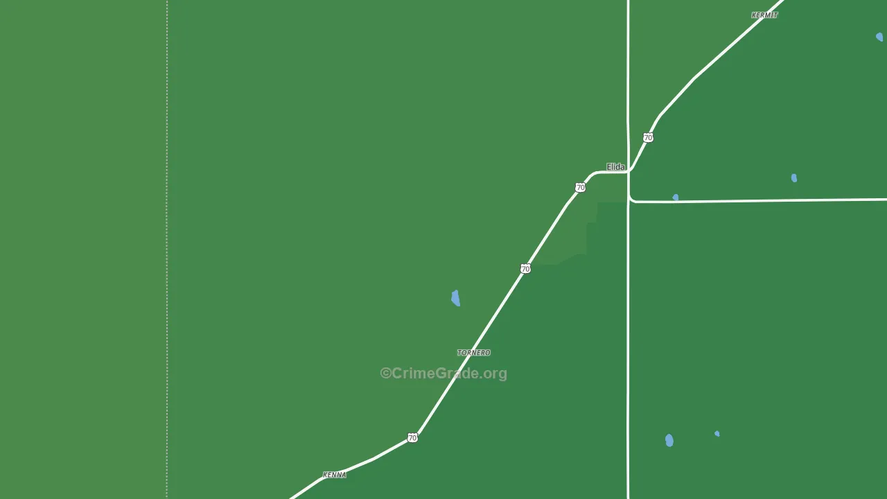 Kenna, NM Map of Vehicle Theft Rates