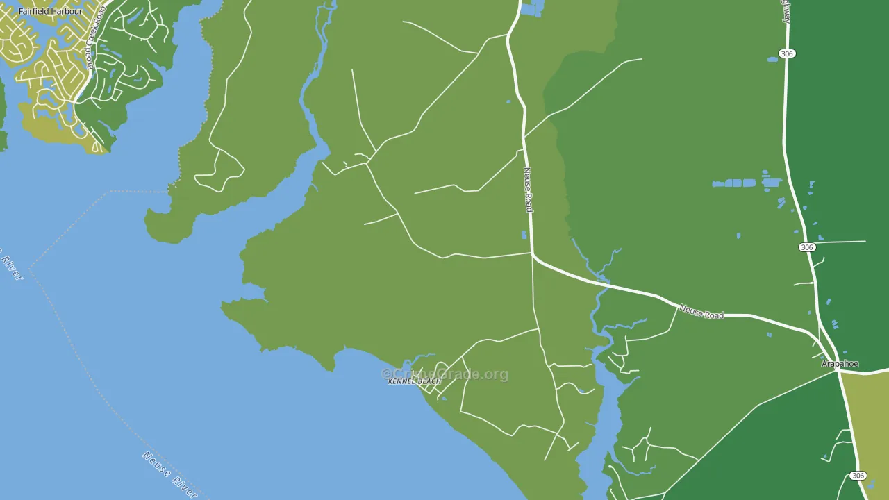 Kennel Beach, NC Map of Vehicle Theft Rates