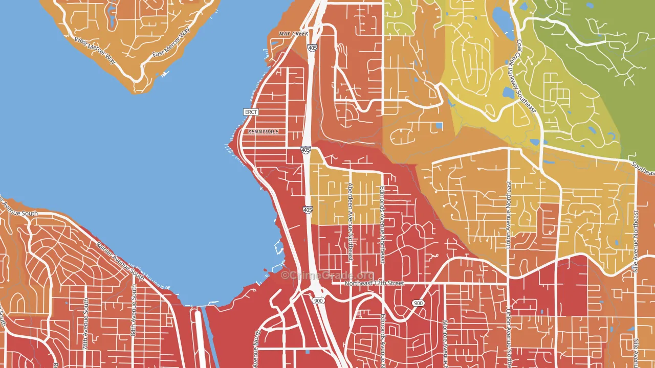 Kennydale, Renton, WA Map of Vehicle Theft Rates