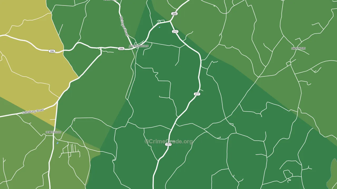 Kent, PA Map of Vehicle Theft Rates