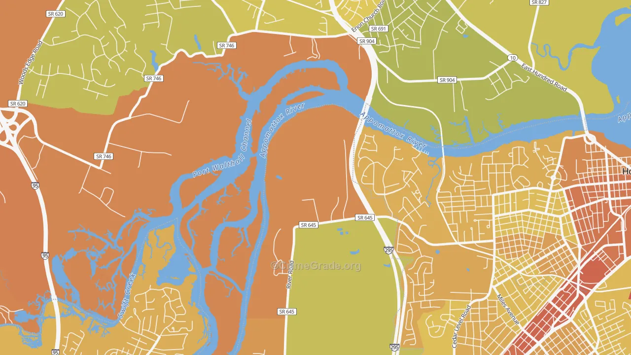 Kenwood, VA Map of Vehicle Theft Rates