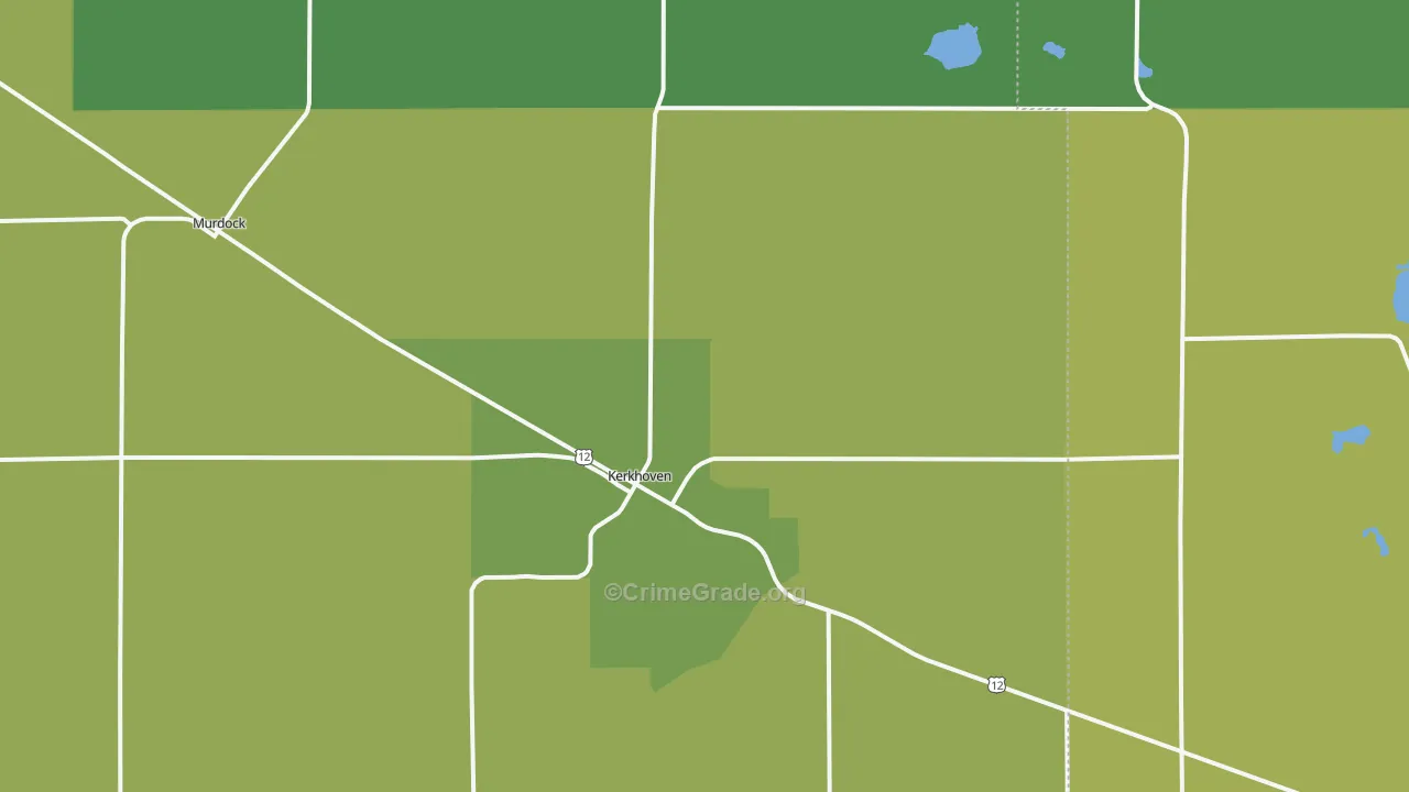 Kerkhoven, MN Map of Vehicle Theft Rates