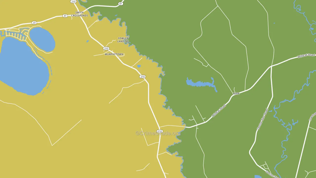 Kerr, NC Map of Vehicle Theft Rates