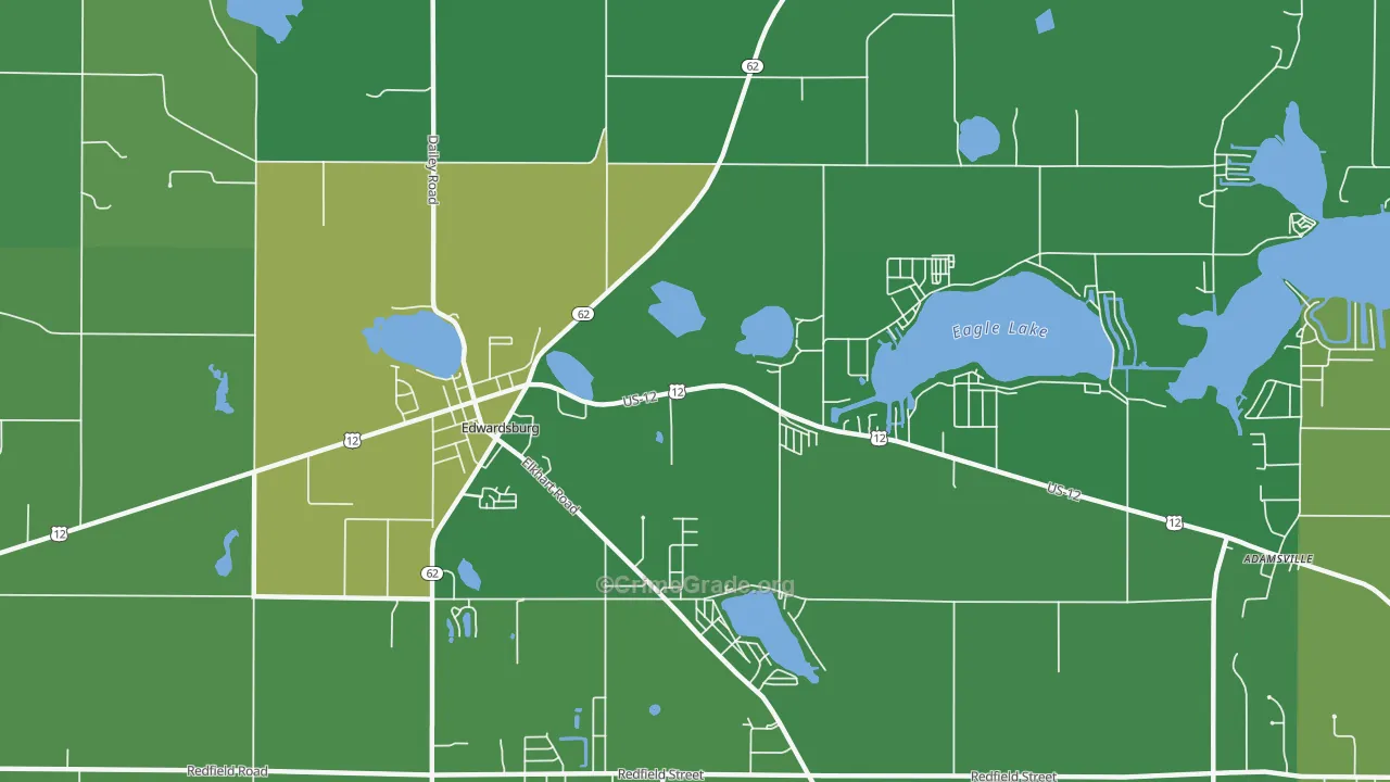 Kessington, MI Map of Vehicle Theft Rates