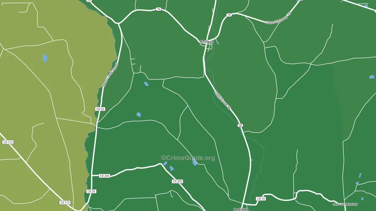 Ketchumville, NY Map of Vehicle Theft Rates