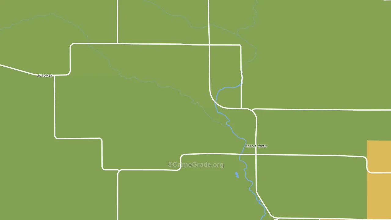 Kettle River, MN Map of Vehicle Theft Rates