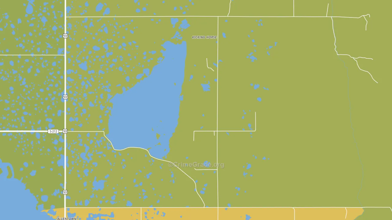 Kicking Horse, MT Map of Vehicle Theft Rates