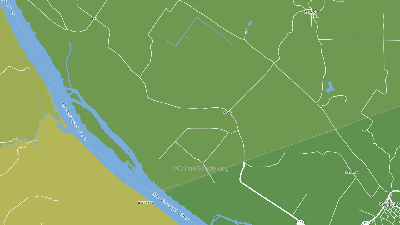 Kidd, IL Map of Vehicle Theft Rates