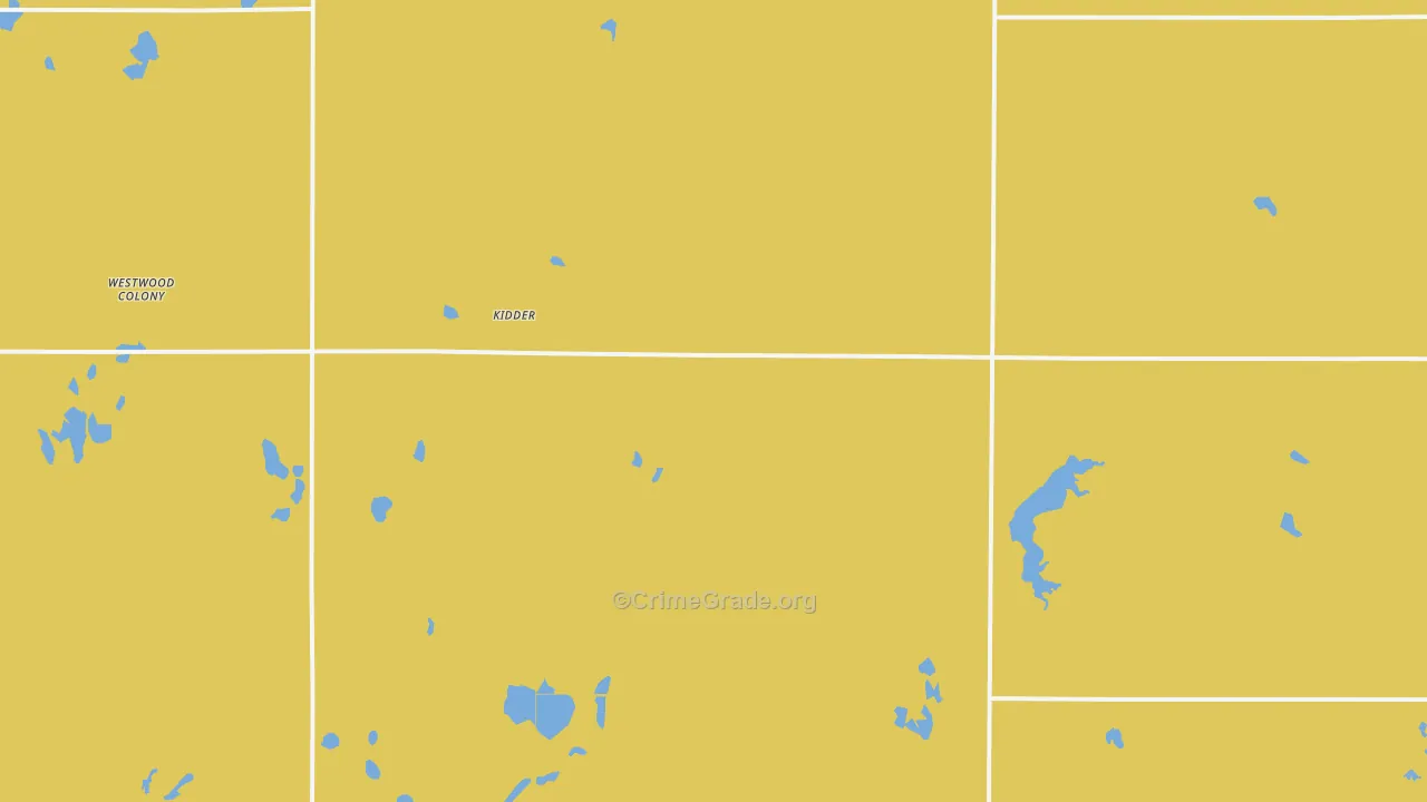 Kidder, SD Map of Vehicle Theft Rates